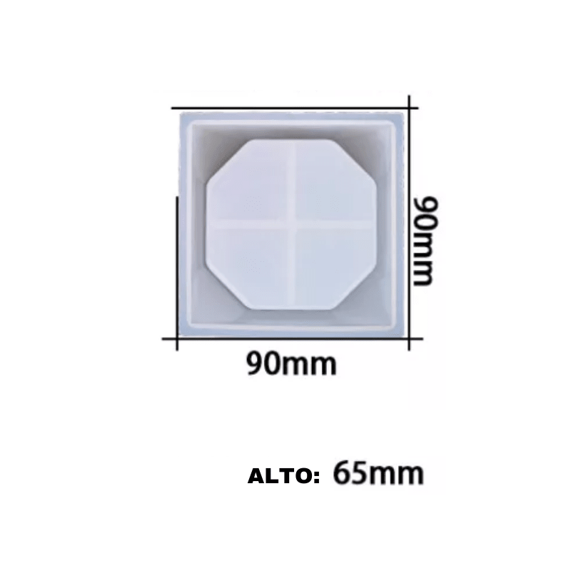 MOLDE DE SILICONA MACETA 8 LADOS #2 (M111)1