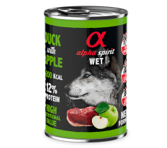 alpha lata humedo pato con manzana 400g