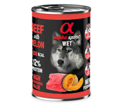 alpha lata humedo ternera con melon 400g