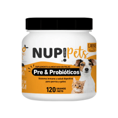 nup pets pre y probioticos carne 120g