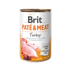 brit lata dog turkey pate y meat 400g