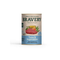 bravery lata dog tuna y vegetables