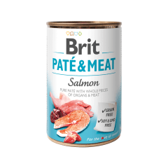 brit lata dog salmon pate y meat 400g