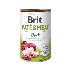 brit lata dog duck pate y meat 400g