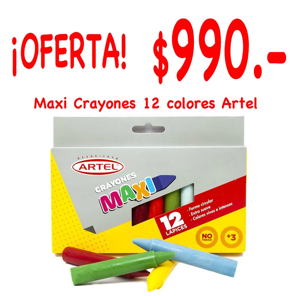 Lápices cera Maxi 12 colores Artel 1 Lápices cera Maxi 12 colores Artel 1