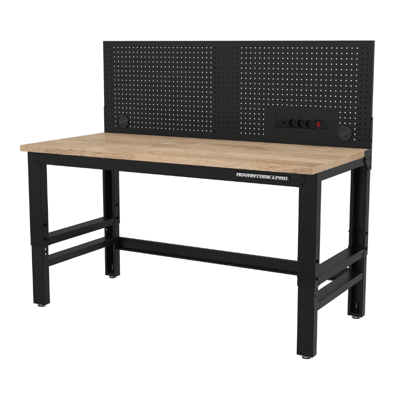 Meson Pro Rms MESON DE TRABAJO REGULABLE MADERA SOLIDA C/PANEL RANURADO ADVANTAGE PRO ...
