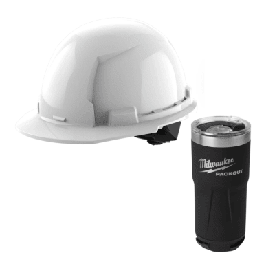 VASO NEGRO 20 OZ 48-22-8392B + CASCO MILWAUKEE 48-73-1100