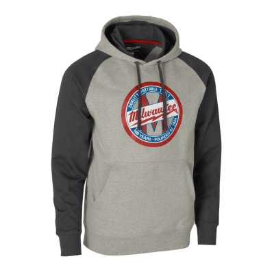 POLERON CON GORRO GRIS M 1924 MILWAUKEE HOOD1924G-M