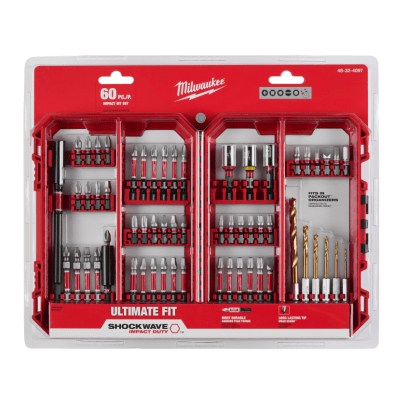 SET 60 PUNTAS SHOCKWAVE IMPACT DUTY MILWAUKEE 48-32-40971