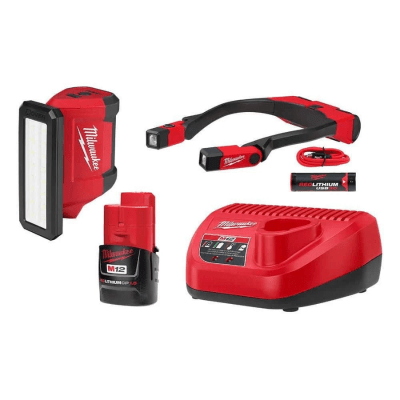 KIT LUZ CUELLO RECARGABLE CON LINTERNA IMANTADA MILWAUKEE 2367-21NECK
