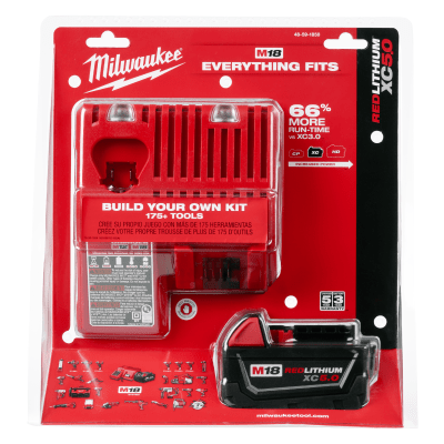 KIT CARGADOR + BATERÍA XC5.0 REDLITHIUM M18 MILWAUKEE 48-59-1850