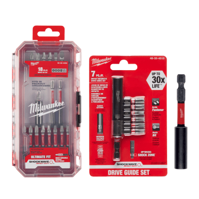 PACK CYBER SOPORTE DE BROCAS SHOCKWAVE 48-32-4305 + SET 18 PUNTAS 48-32-4403 + ADAPTADOR 48-32-4515