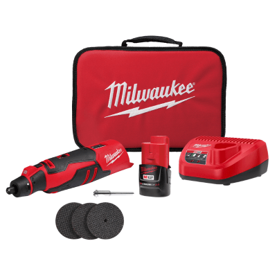 KIT DE HERRAMIENTA ROTATIVA SIN ESCOBILLA M12 MILWAUKEE 2525-21