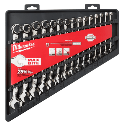 JUEGO 15 LLAVES COMBINADAS MÉTRICAS MILWAUKEE 48-22-9515
