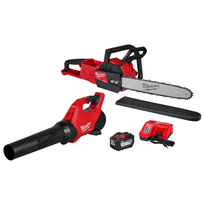 KIT MOTOSIERRA + SOPLADOR + BAT 12 AH FUEL M18 MILWAUKEE 2727-21HDB1