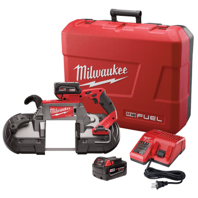 KIT DE SIERRA DE BANDA CORTE PROFUNDO FUEL M18 CON BATERÍA Y CARGADOR MILWAUKEE 2729-221