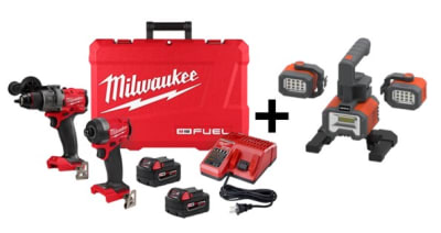 PACK TALADRO+ATORNILLADOR+LAMPARA LED RECARGABLE M18 MILWAUKEE Y ADVANTANGE 3697-259+1600215TT1