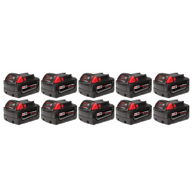 PACK 10 BATERIAS M18 XC5.0 REDLITHIUM MILWAUKEE 48-11-1851