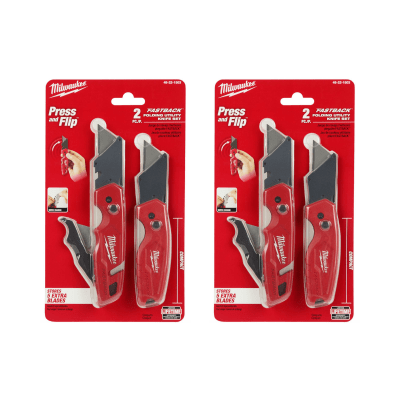 PACK TT 2 SET DE 2 CUCHILLOS MULTIUSOS MILWAUKEE 48-22-1503