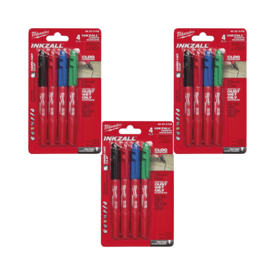 PACK 3 UNIDADES SET 4 MARCADORES COLOR PUNTA FINA MILWAUKEE 48-22-31061