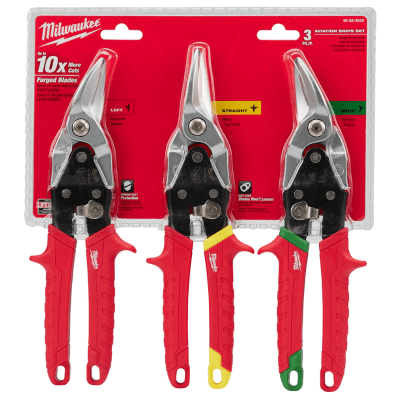 JUEGO DE TIJERAS DE AVIACIÓN 3PCS MILWAUKEE 48-22-4533