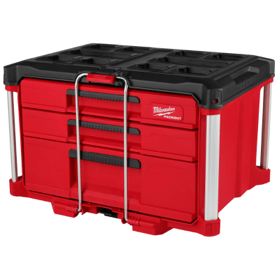 CAJA DE HERRAMIENTAS 3 CAJONES DE PROFUNDIDAD VARIABLE PACKOUT MILWAUKEE 48-22-84471