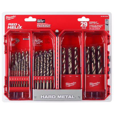 JUEGO DE BROCAS DE COBALTO RED HELIX DE 29 PCS MILWAUKEE 48-89-23321