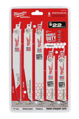 SET 5 HOJAS SIERRA FRONTAL MILWAUKEE 49-22-1105