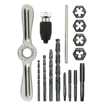 KIT 15 PCS DE MACHOS DE ROSCAR Y TROQUELES SAE MILWAUKEE 49-22-56021