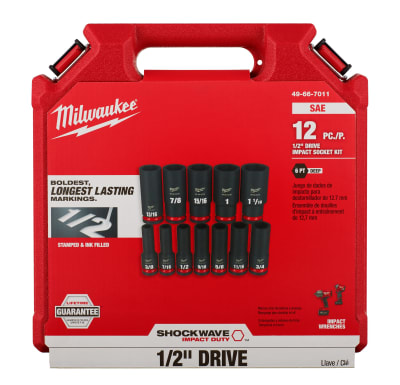 SET 12PC DADO DE IMPACTO 1/2 MILWAUKEE 49-66-70111