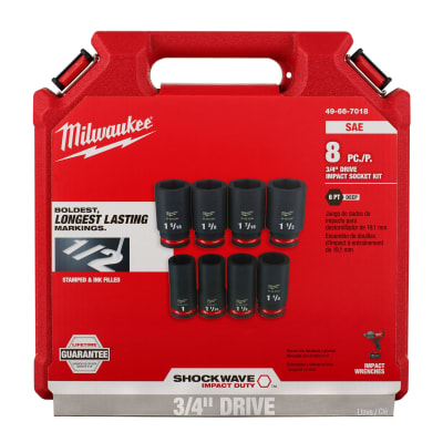 SET 8PC DADO DE IMPACTO 3/4 SAE MILWAUKEE 49-66-70181