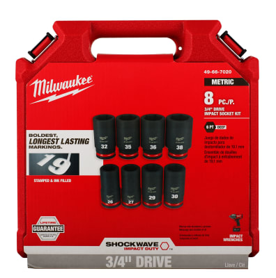 SET 8PC DADO DE IMPACTO 3/4 MM MILWAUKEE 49-66-7020