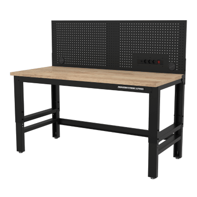 MESON DE TRABAJO REGULABLE MADERA SOLIDA C/PANEL RANURADO ADVANTAGE PRO 61WBRWTP1