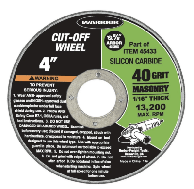 DISCO CORTE METAL 3” 60 GRIT 96550 10 UN1