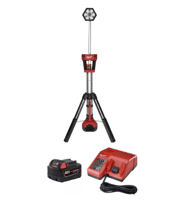 KIT FOCO LED TRIPODE M18 + BAT Y CARGADOR MILWAUKEE 2131-159TT