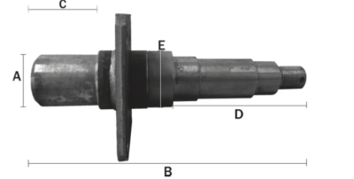 PUNTA DE EJE 3500 LBS CON PLACA P/FRENOS 46-SPL5458SLB
