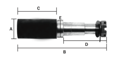 PUNTA DE EJE 3500 LBS SIN PLACA P/FRENOS 46-SPL5458R1