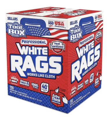 TOALLA MECANICO WHITE RAGS 200 UN