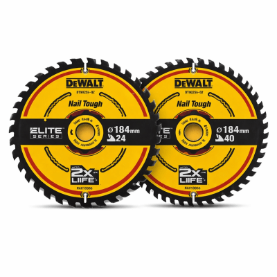 PACK 2 DISCOS SIERRA 7 1/4” DEWALT ELITE 24T Y 40T