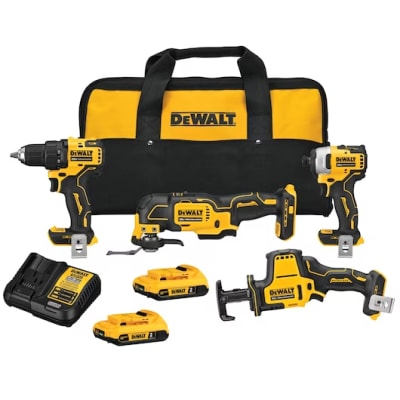 KIT 4 HERRAMIENTAS DEWALT ATOMIC 20V DCK489D21