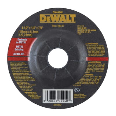 DISCO DE DESBASTE METAL PROFESIONAL 115X6MM DEWALT DW44540