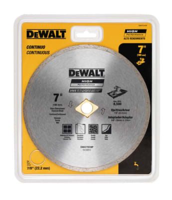 DISCO DIAMANTADO CONTINUO 180X0.08X22 HP DEWALT DW47701HP1
