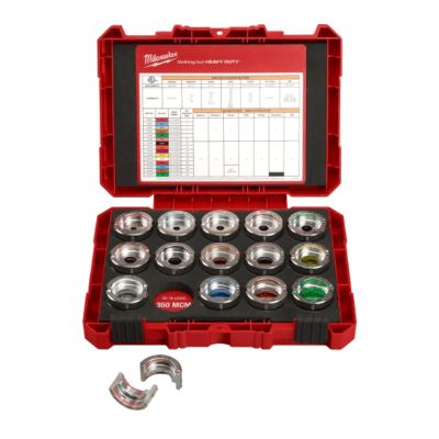 Kit de matrices de Cu tipo U de #8 a 600 MCM Milwaukee 49-16-KITC