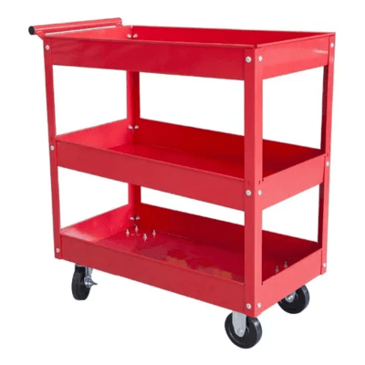 CARRO TALLER 3 NIVELES ROJO WORKTOOLS CT-3NR-WT1