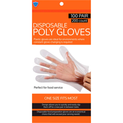 GUANTES DESECHABLES TRANSPARENTES 200 UNIDADES