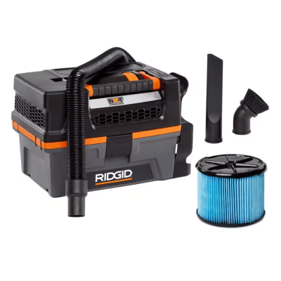 ASPIRADORA SECO/MOJADO 3 GAL INALAMBRICA RIDGID 18V HD03181
