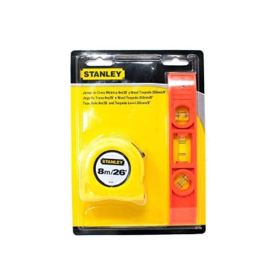 SET CINTA METRICA 8 MT Y NIVEL TORPEDO 203 MM STANLEY 94-5481