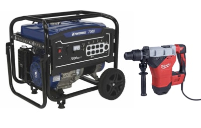 KIT GENERADOR 7000W + ROTOMARTILLO MILWAUKEE 5546-211