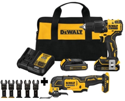 SET TALADRO Y MULTIHERRAMIENTA 20V DEWALT DCK224C2