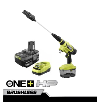 HIDROLAVADORA18V 600 PSI RY121852 + BATERIA 4 AH RYOBI9
